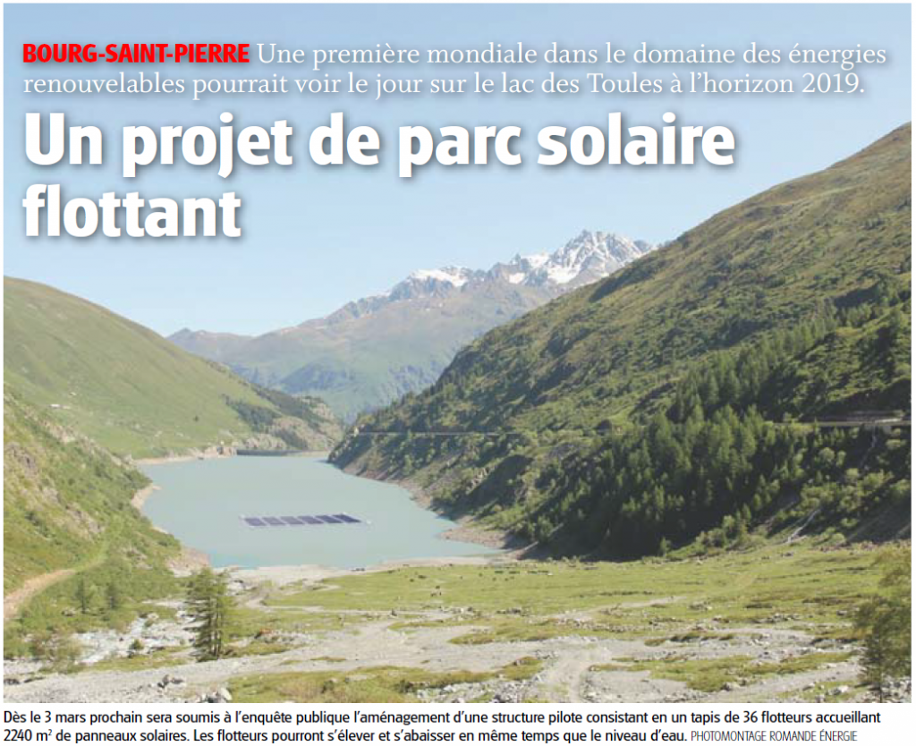 Un projet de parc solaire flottant