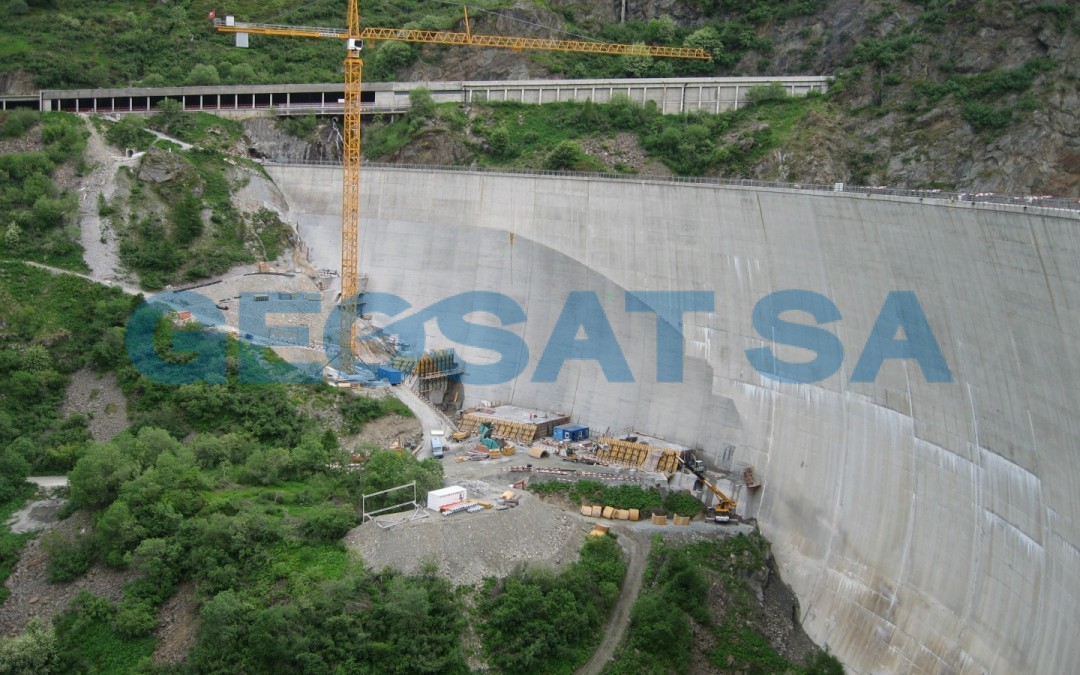 Barrage des Toules : Confortement chantier