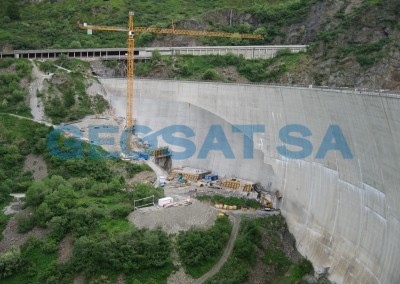 Barrage des Toules : Confortement chantier